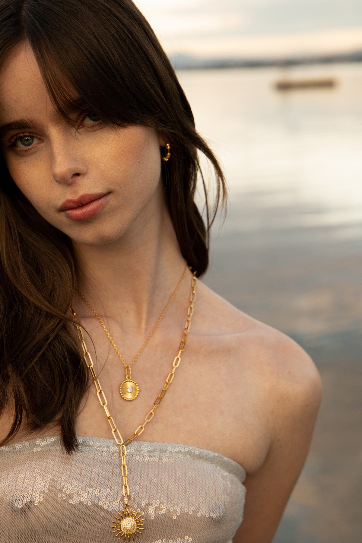 PILE & GOLD HOOPS