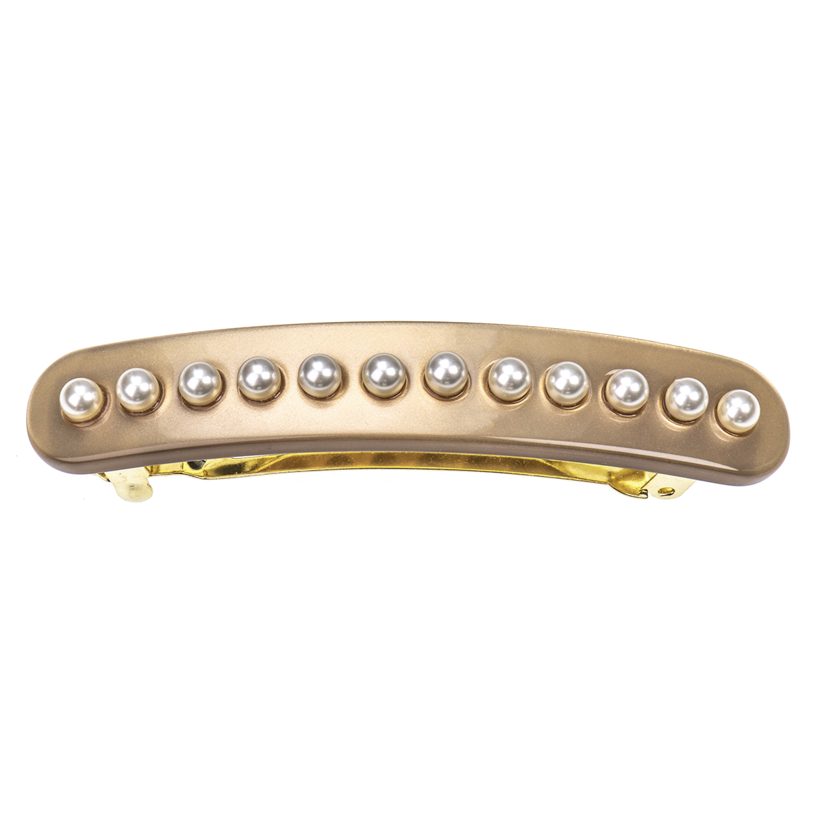 Image of Hairclip 9cm w-Pearls Beige Han from Bon Dep Icons