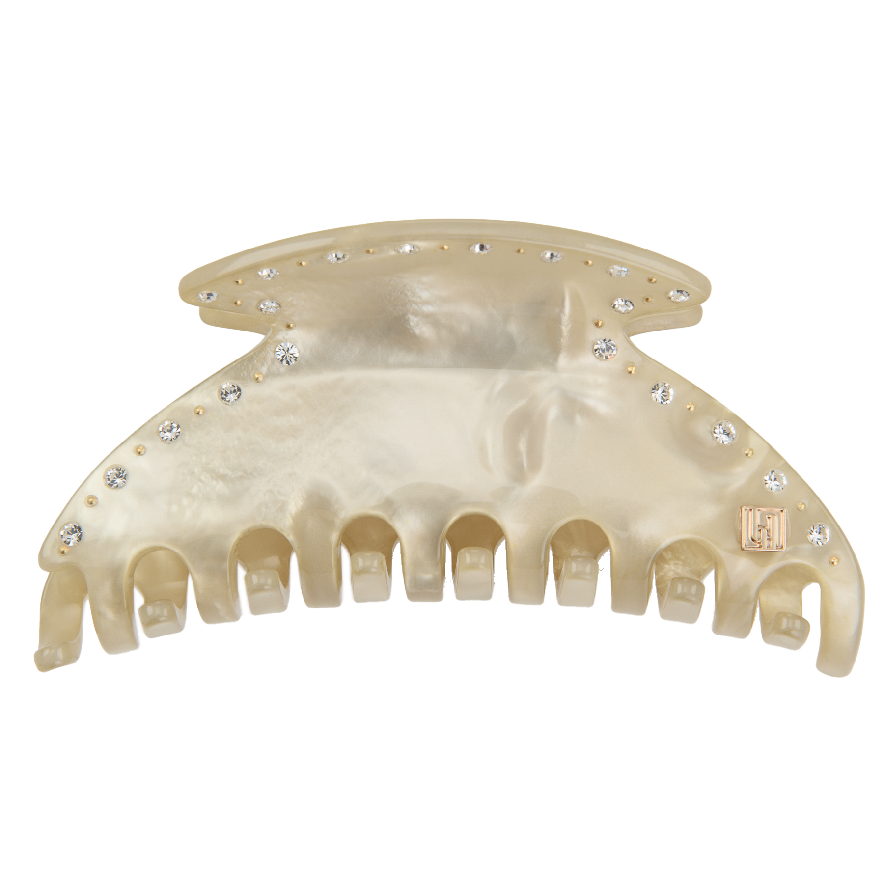 Image of Claw clip Ivory 9cm Swarovski Handmade from Bon Dep Icons