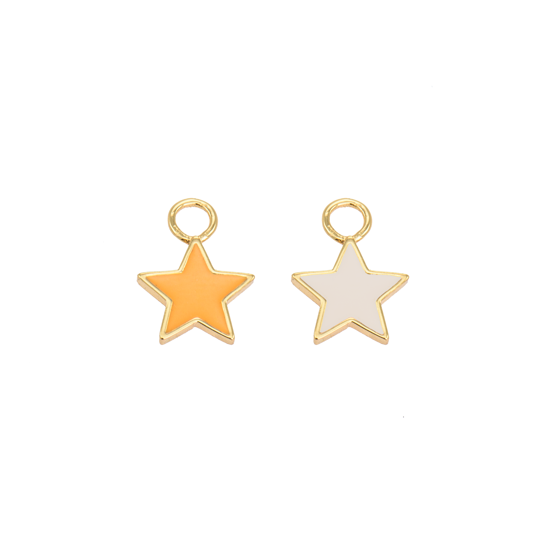 Image of Ella coated charm Orange & White from Emilia by Bon Dep