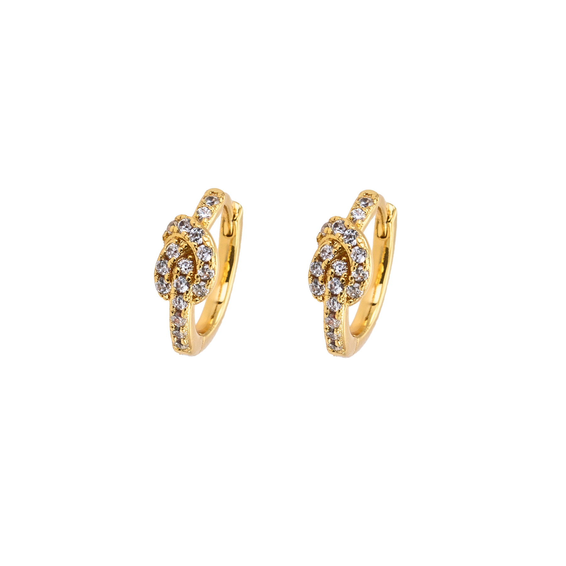 Image of Small knot hoops White from Emilia by Bon Dep