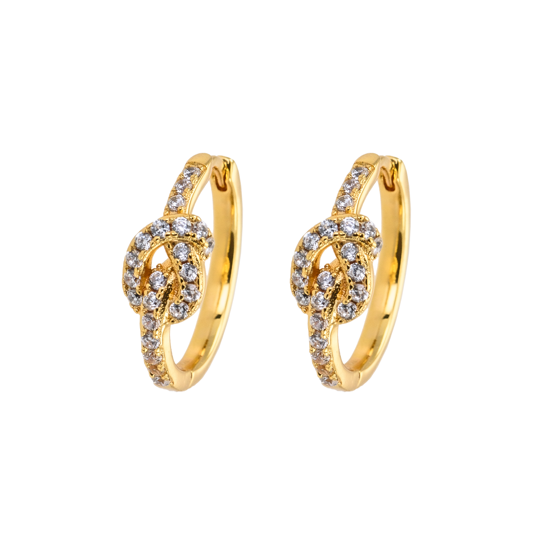 Image of Large knot hoops White from Emilia by Bon Dep