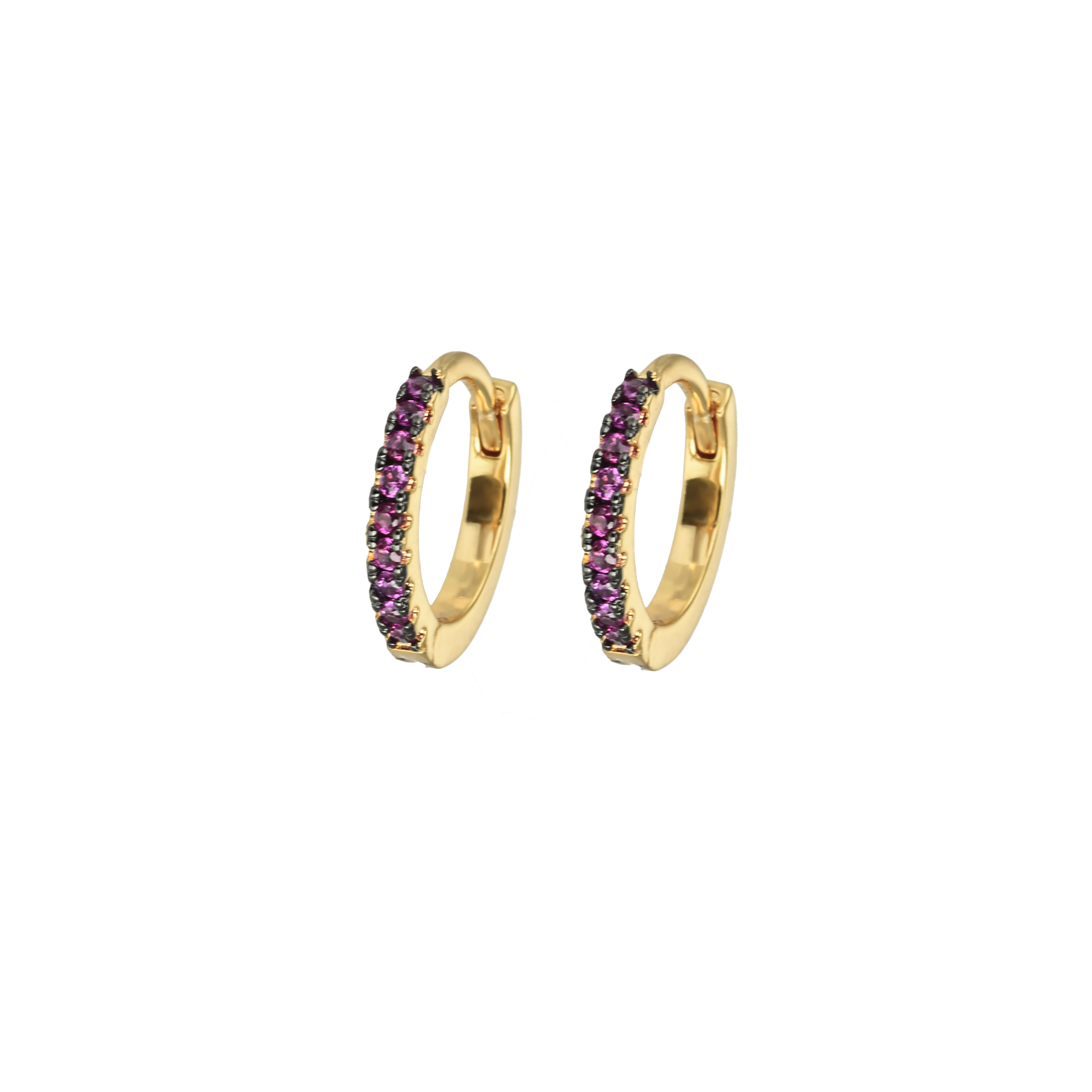 Image of Small hoops Ink cerise from Emilia by Bon Dep