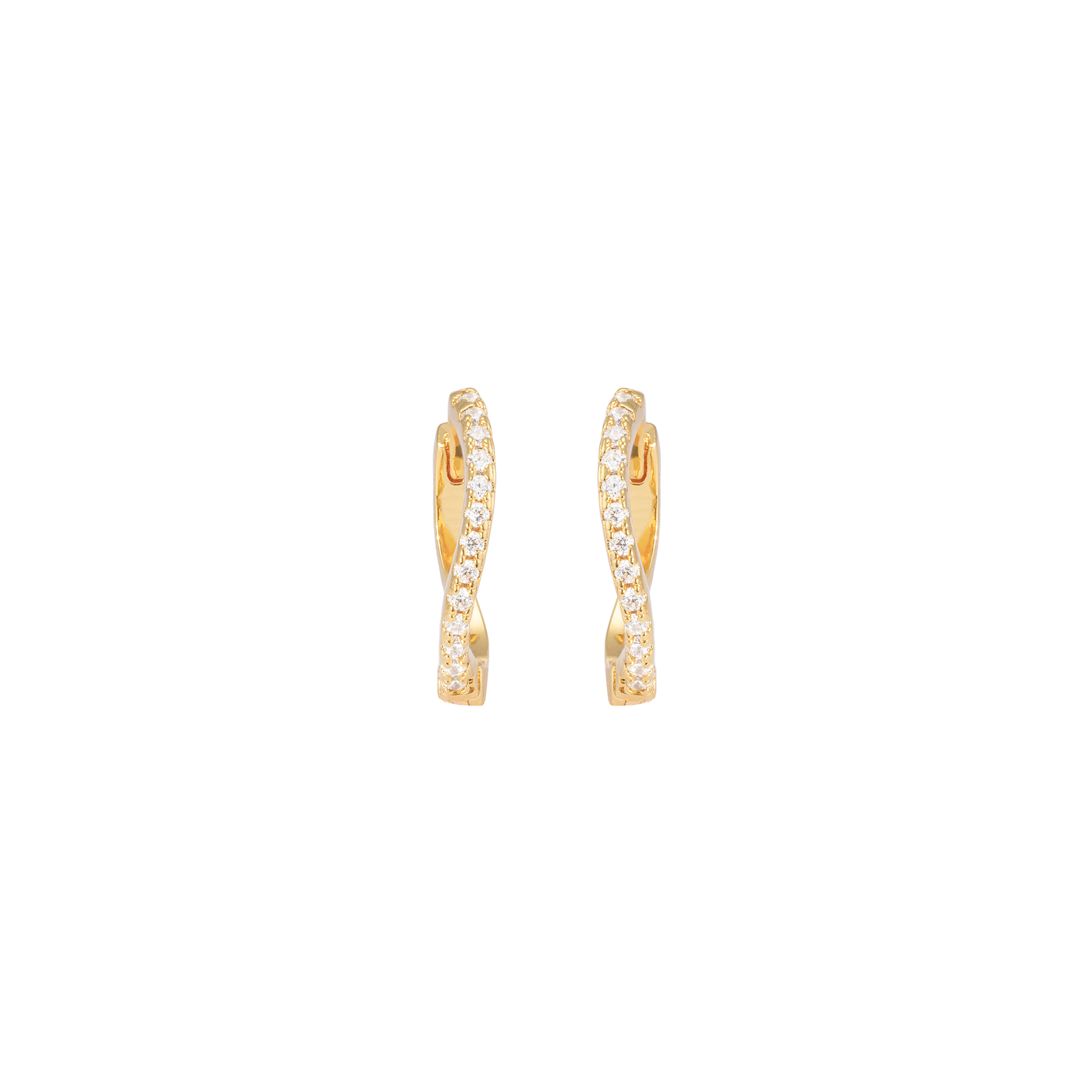Image of Small Wavy hoops White from Emilia by Bon Dep