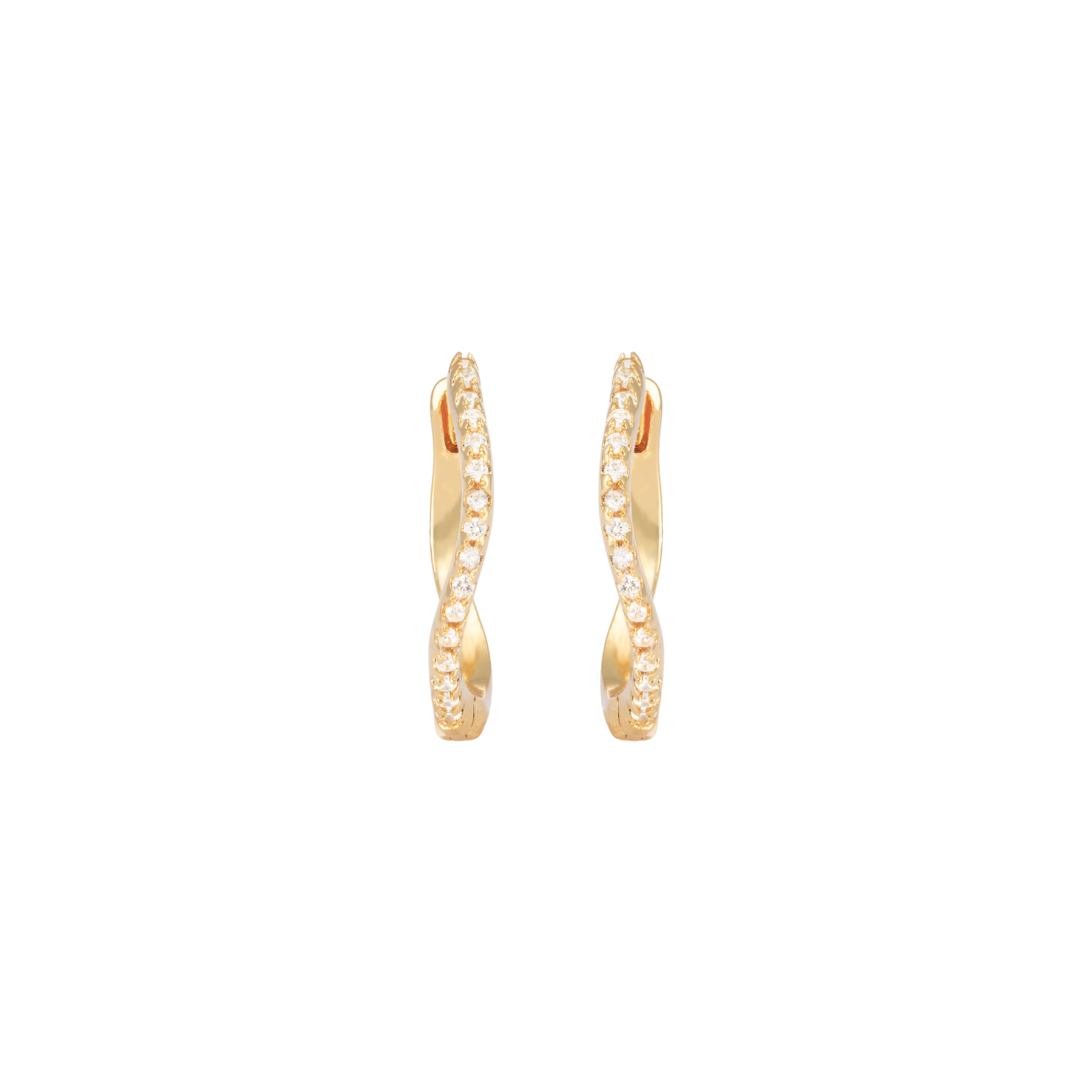 Image of Medium Wavy hoops White from Emilia by Bon Dep