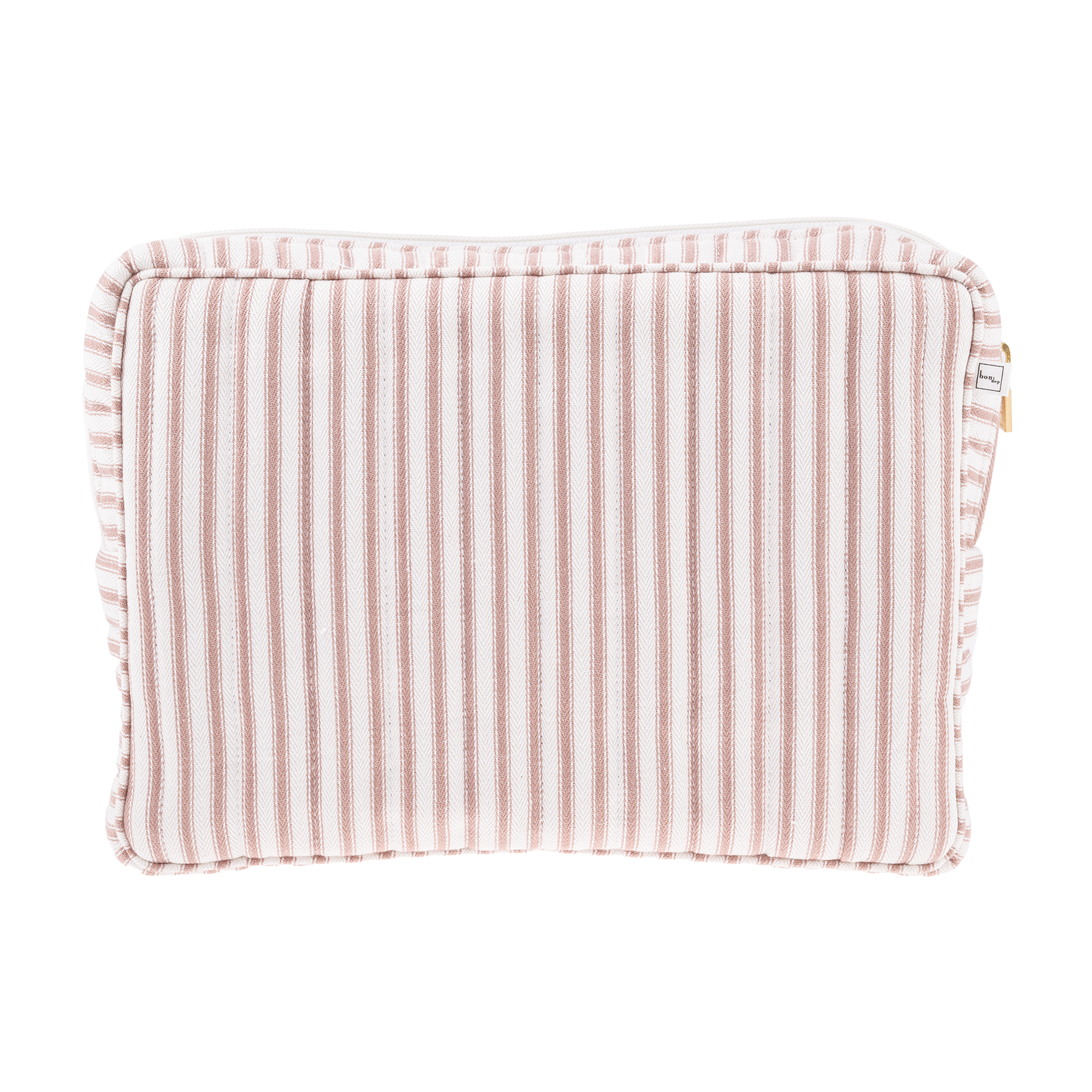 POUCH BIG MW TICKING STRIPE DUSTY PINK