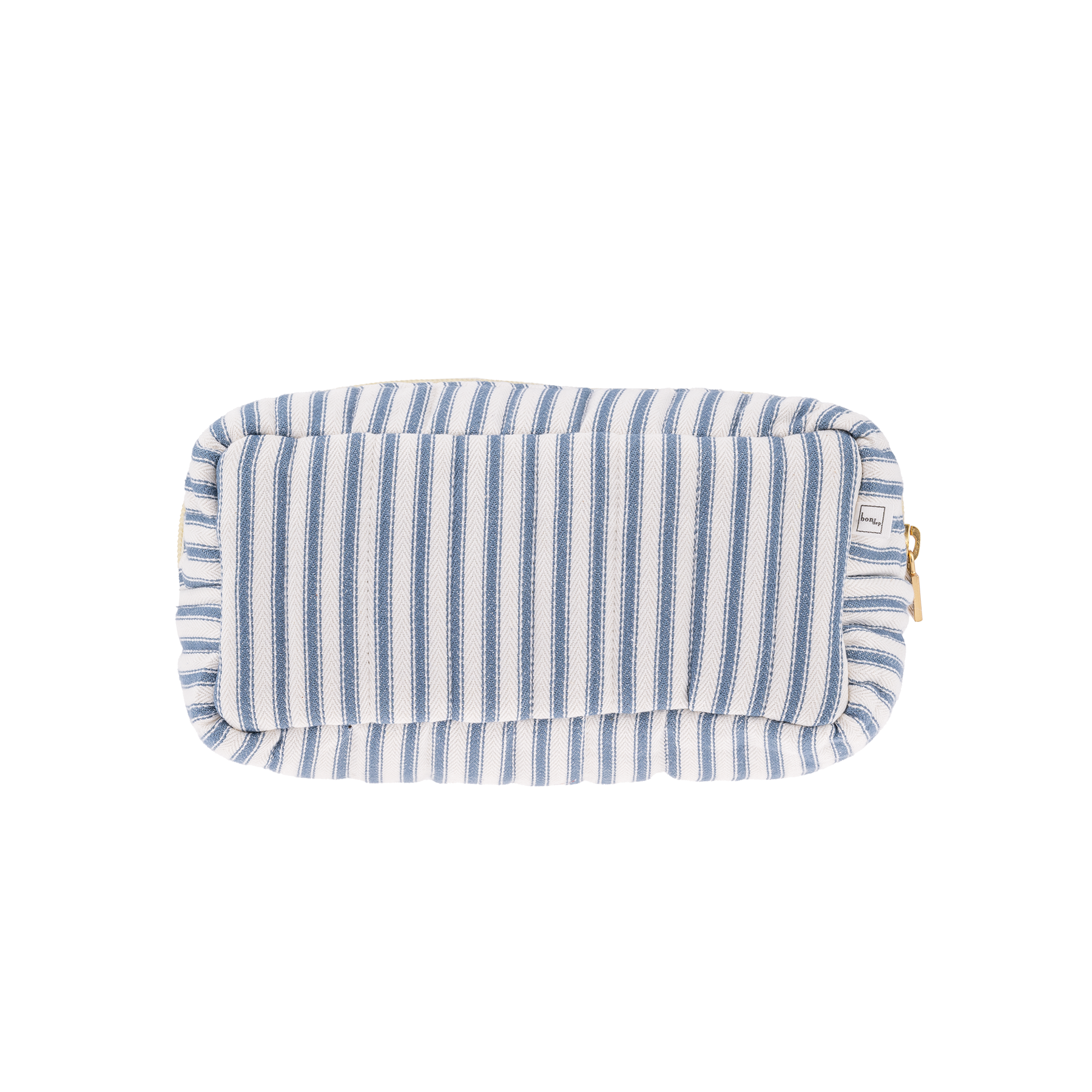 POUCH XS SQUARE MW TICKING STRIPE BLUE