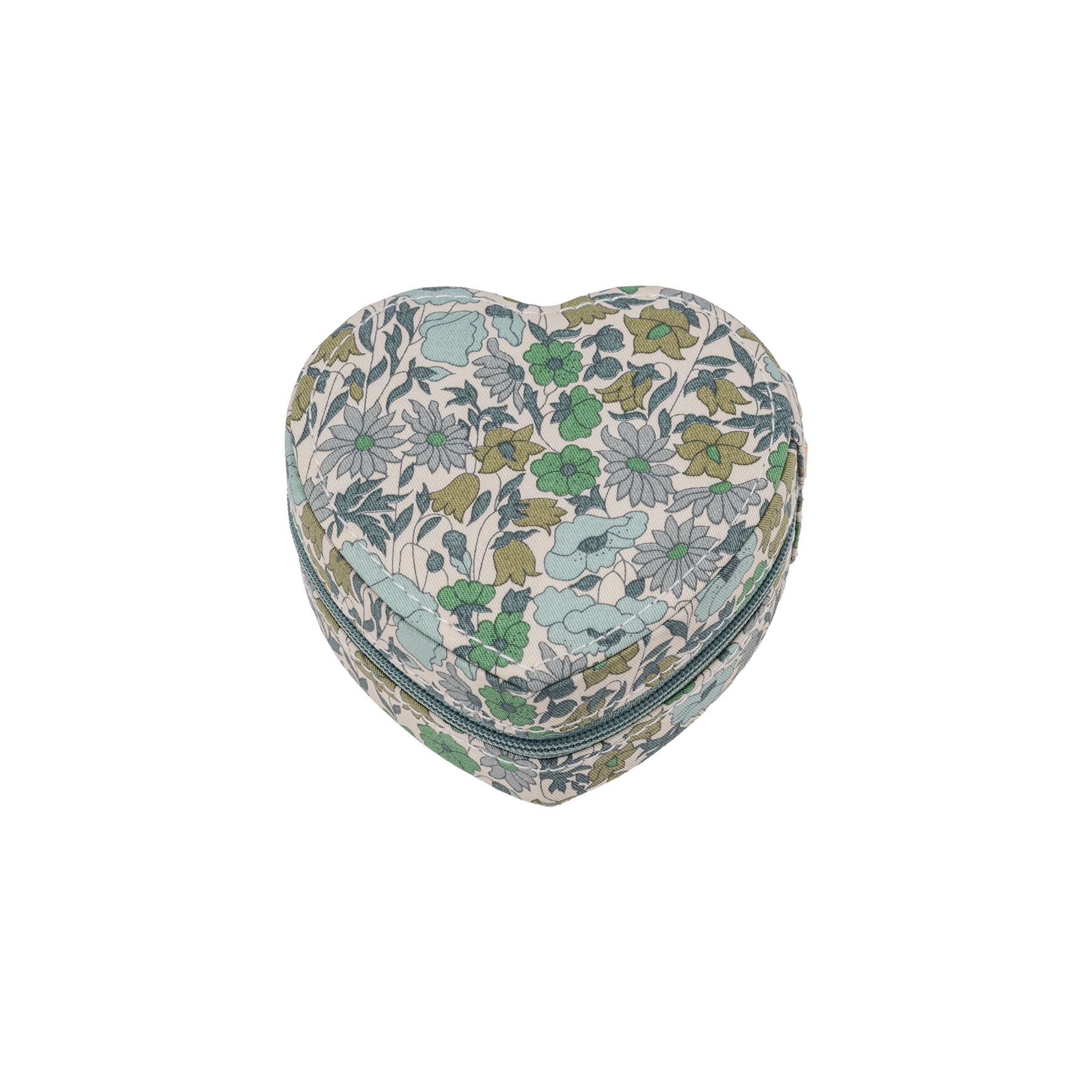 Image of Jewelry box heart mw Liberty Poppy and Daisy Teal from Bon Dep Essentials