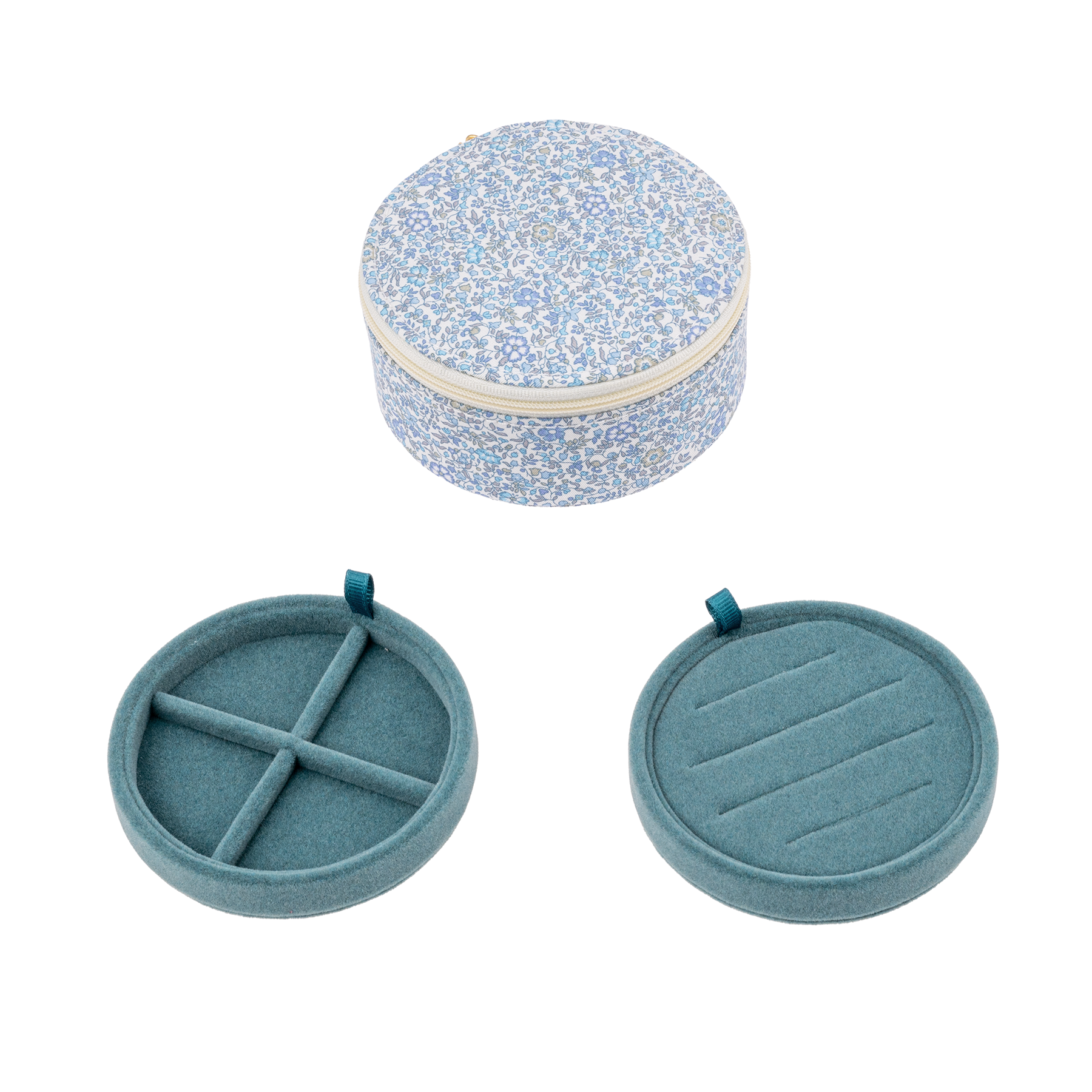 JEWELRY BOX ROUND MW LIBERTY KATIE AND MILLIE LIGHT BLUE