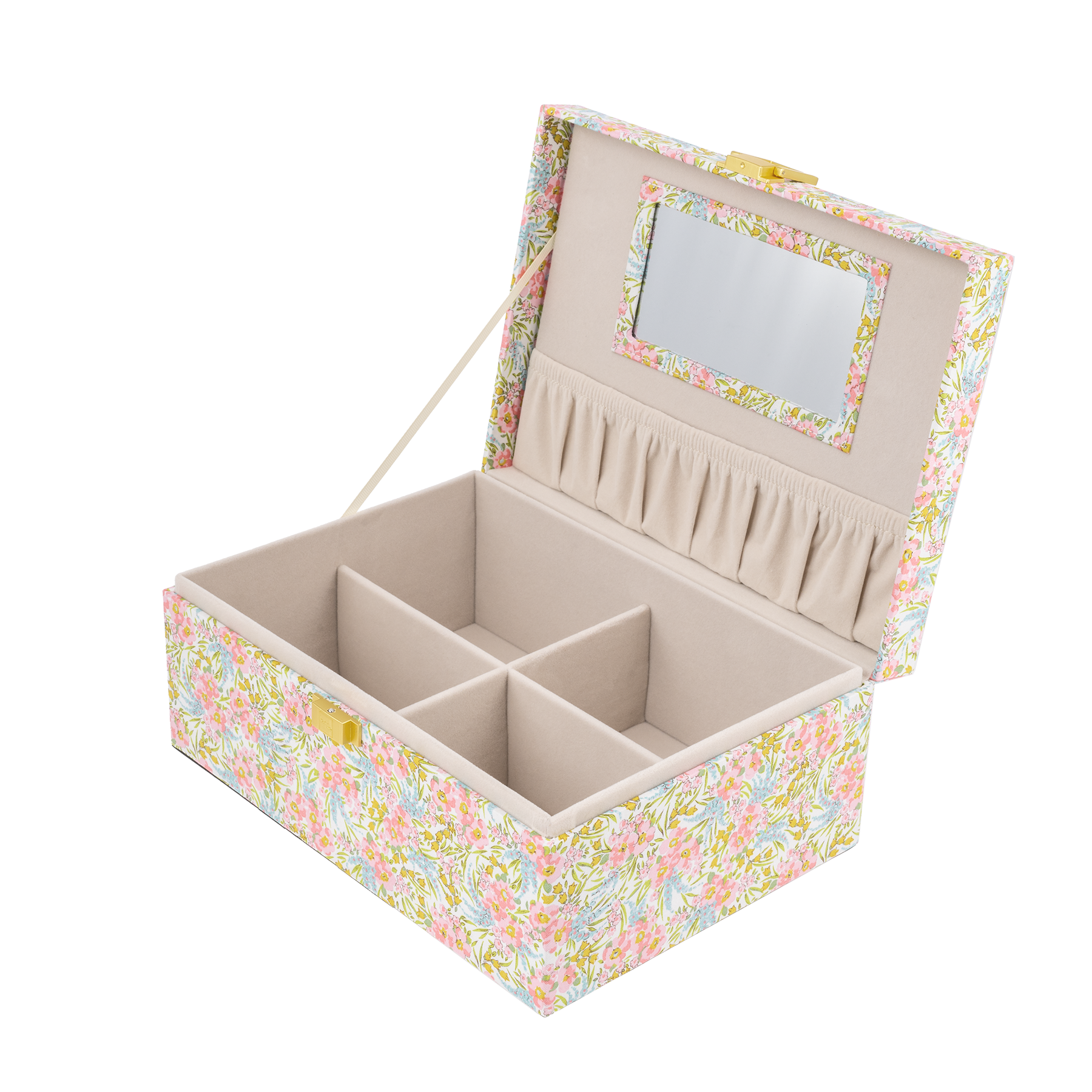 JEWELRY BOX SQUARE MW LIBERTY SWIRLING PETALS PINK