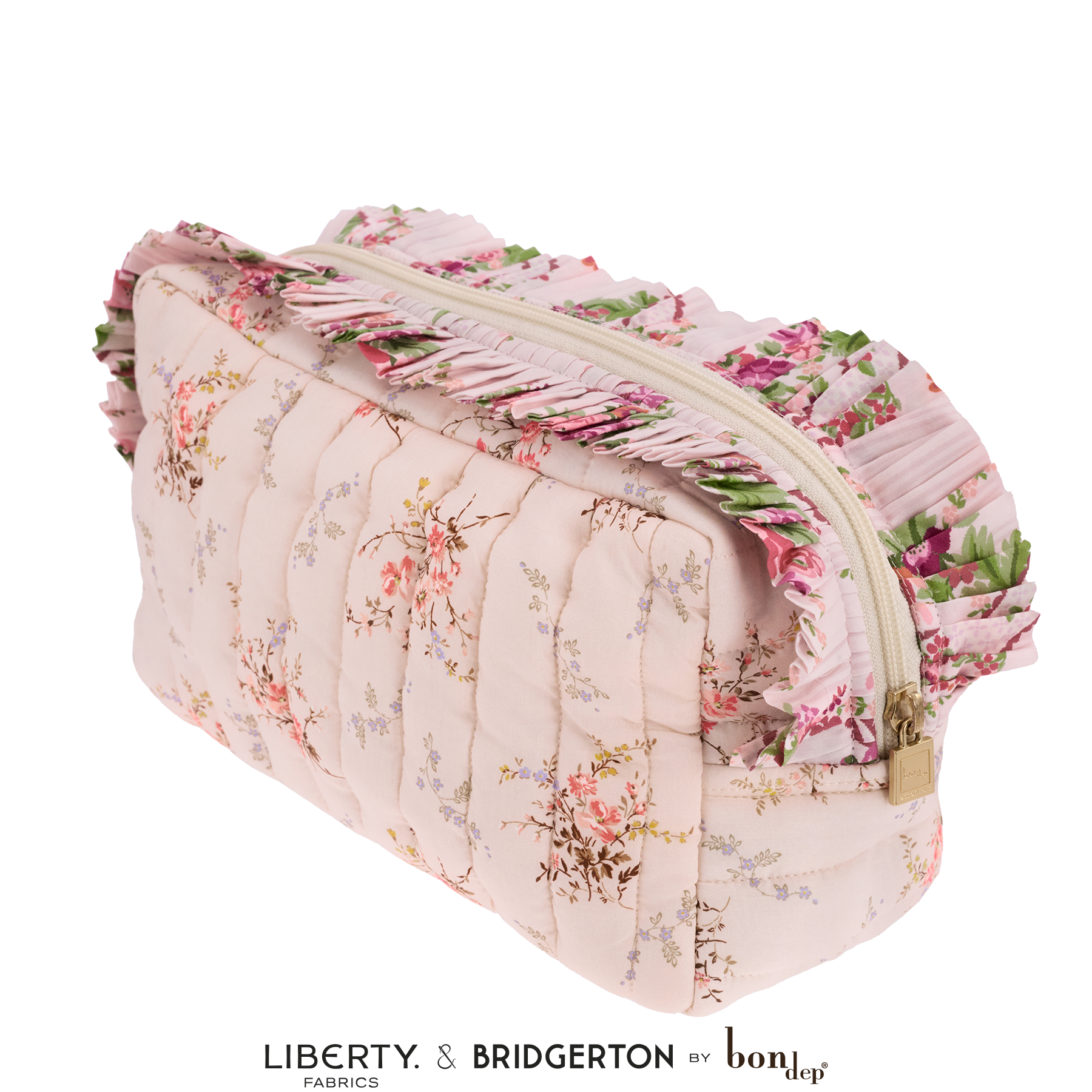 POUCH SQUARE RUFFLES MW LIBERTY GARDEN BLOOMS