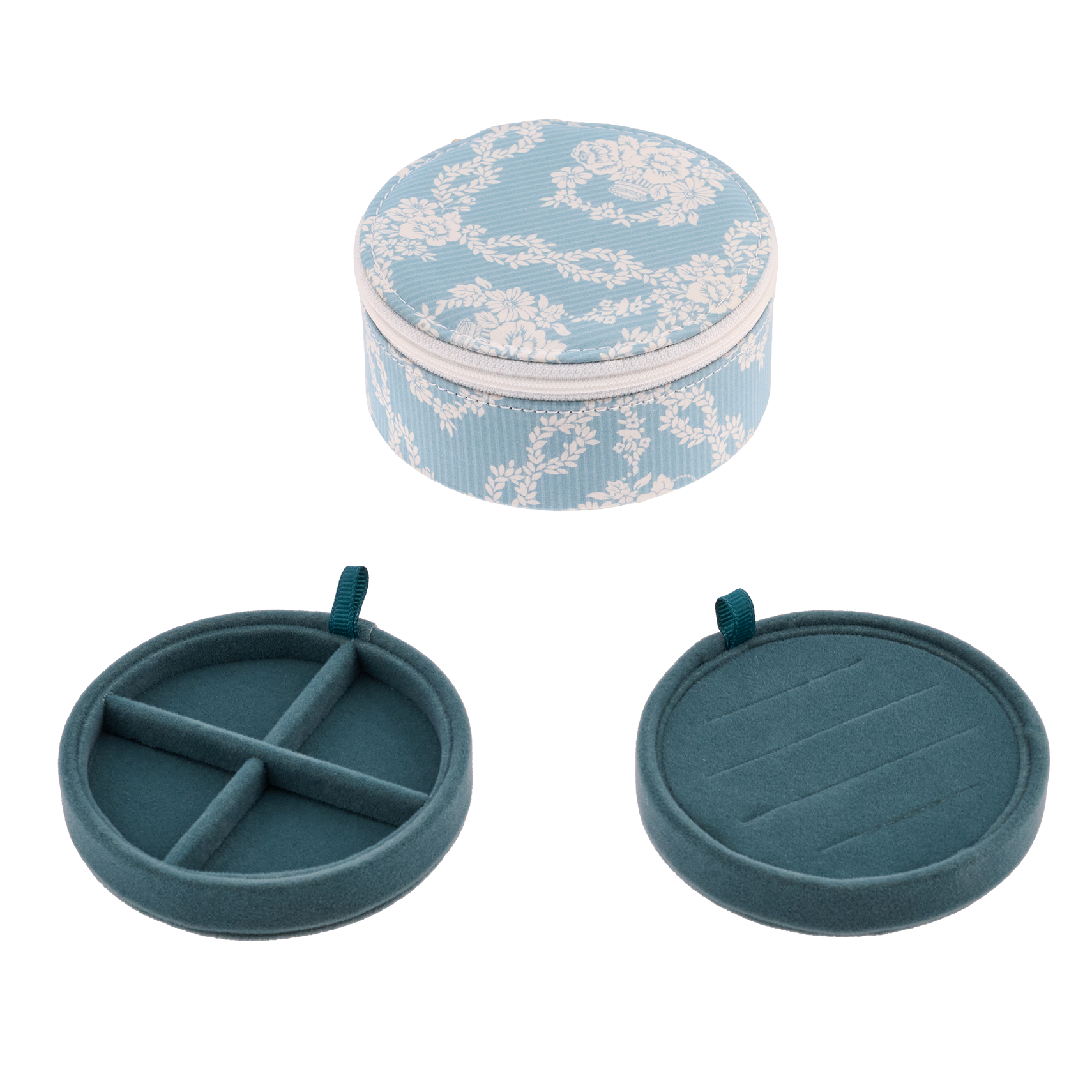 JEWELRY BOX ROUND MW LIBERTY GARLAND HAMPERS