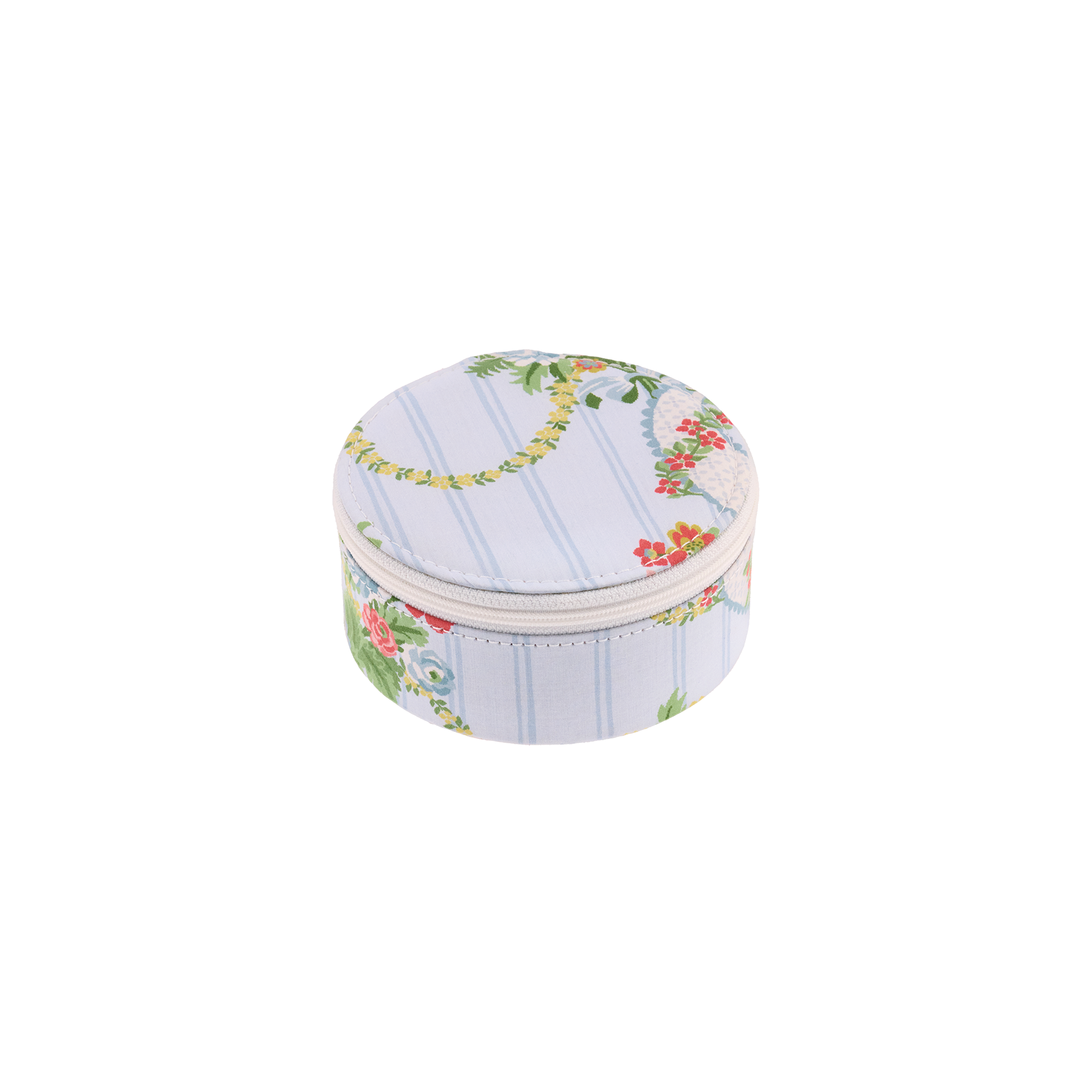 JEWELRY BOX ROUND MW LIBERTY RIBBON CASADE from Bon Dep Essentials