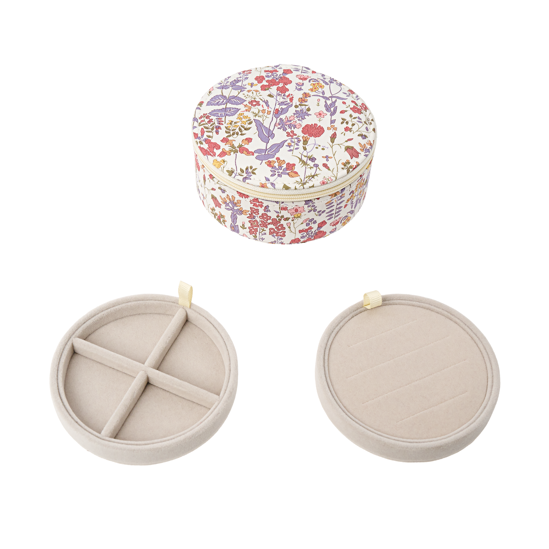 JEWELRY BOX ROUND MW LIBERTY FIELD FLOWERS