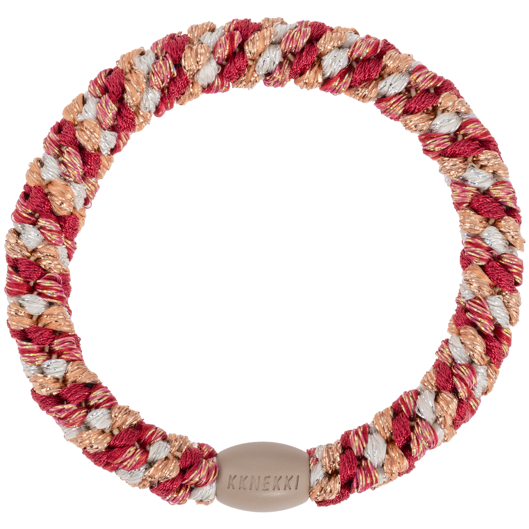 Image of Kkenkki Mix raspberry ivory glitter  from Kknekki original hair ties