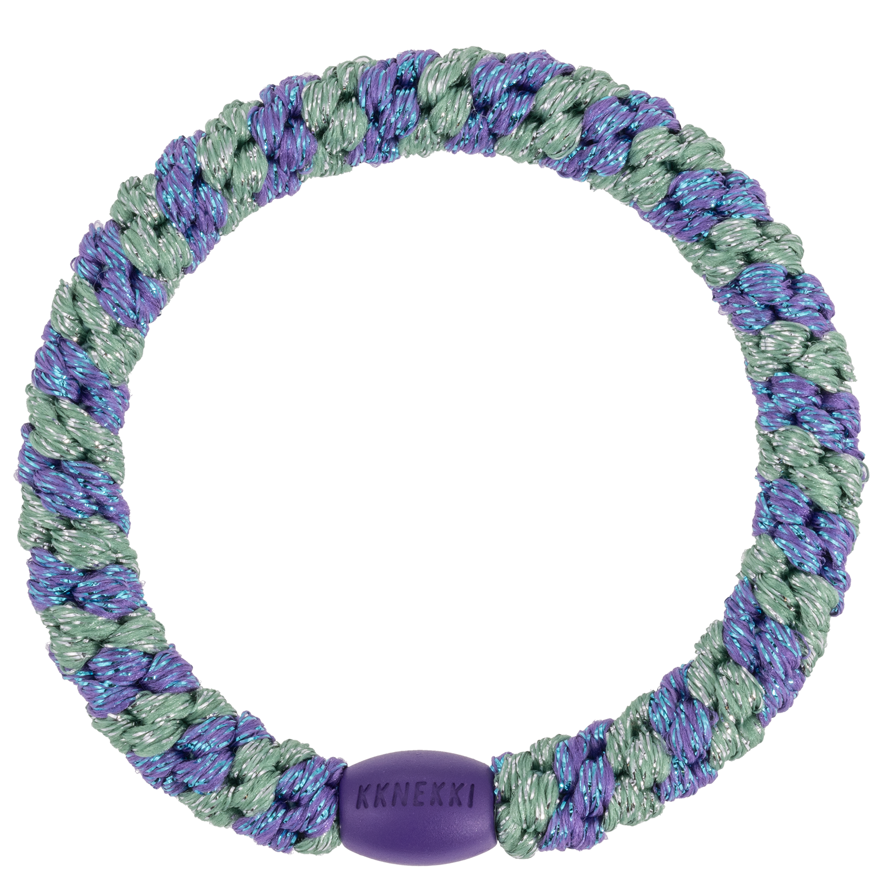 Image of Kknekki Purple green glitter stripe  from Kknekki original hair ties