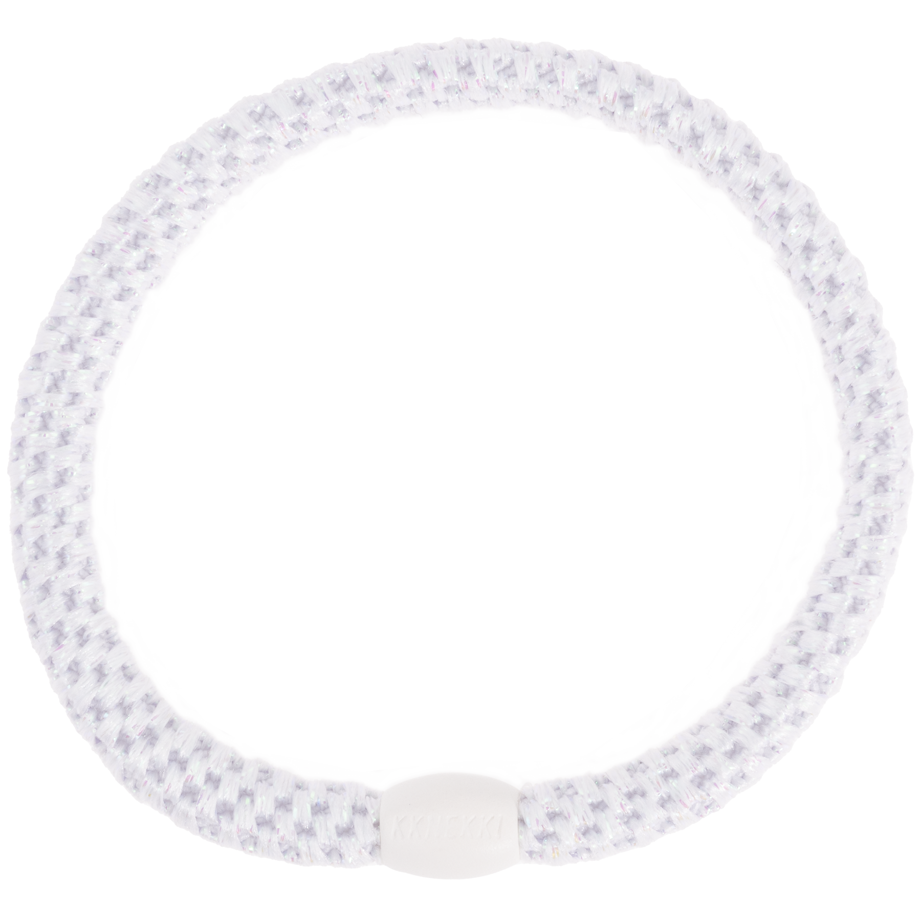 Image of Kknekki Slim White glitter  from Kknekki original hair ties