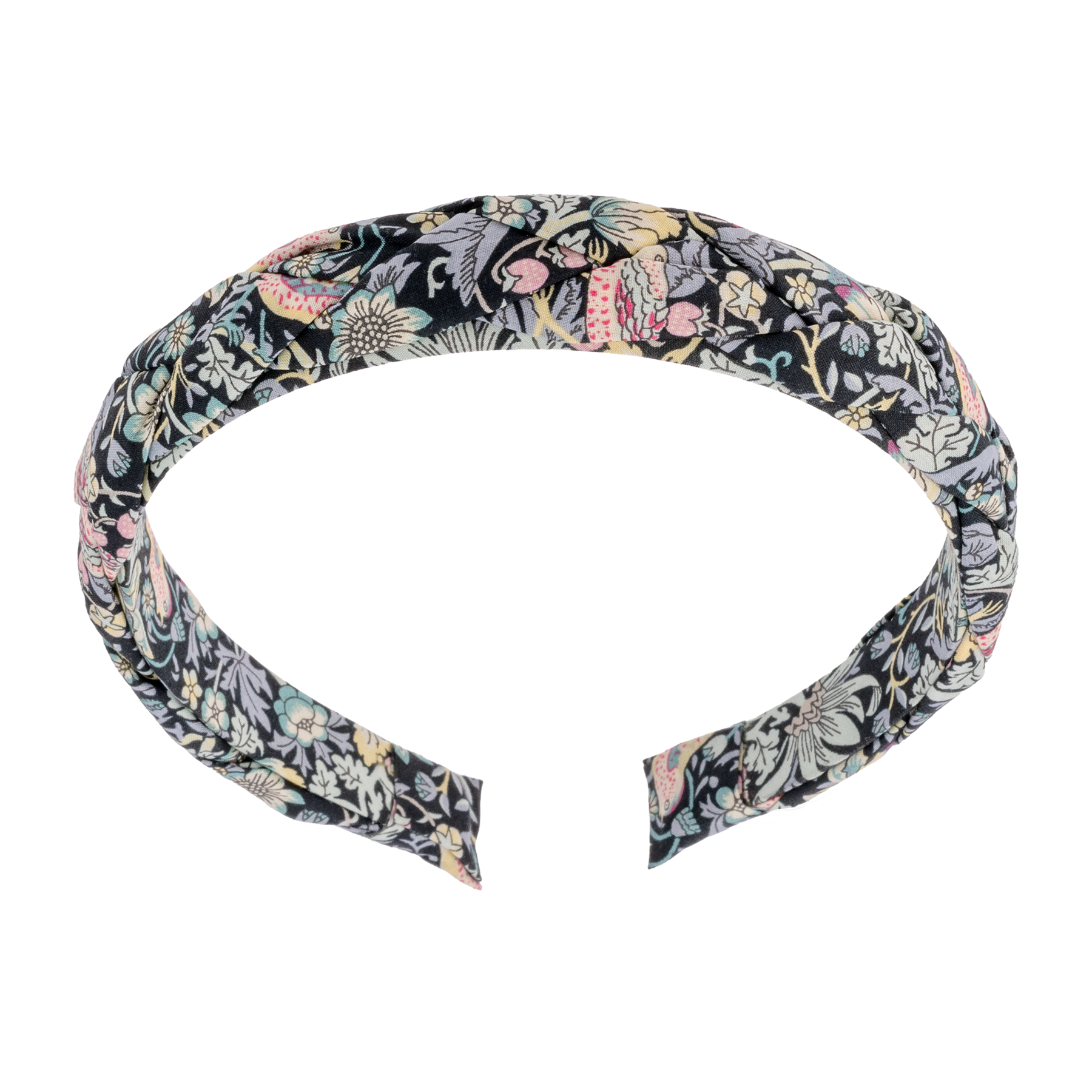 HAIRBAND BRAIDED MW LIBERTY STRAWBERRY THIEF BLACK from Bon Dep Icons