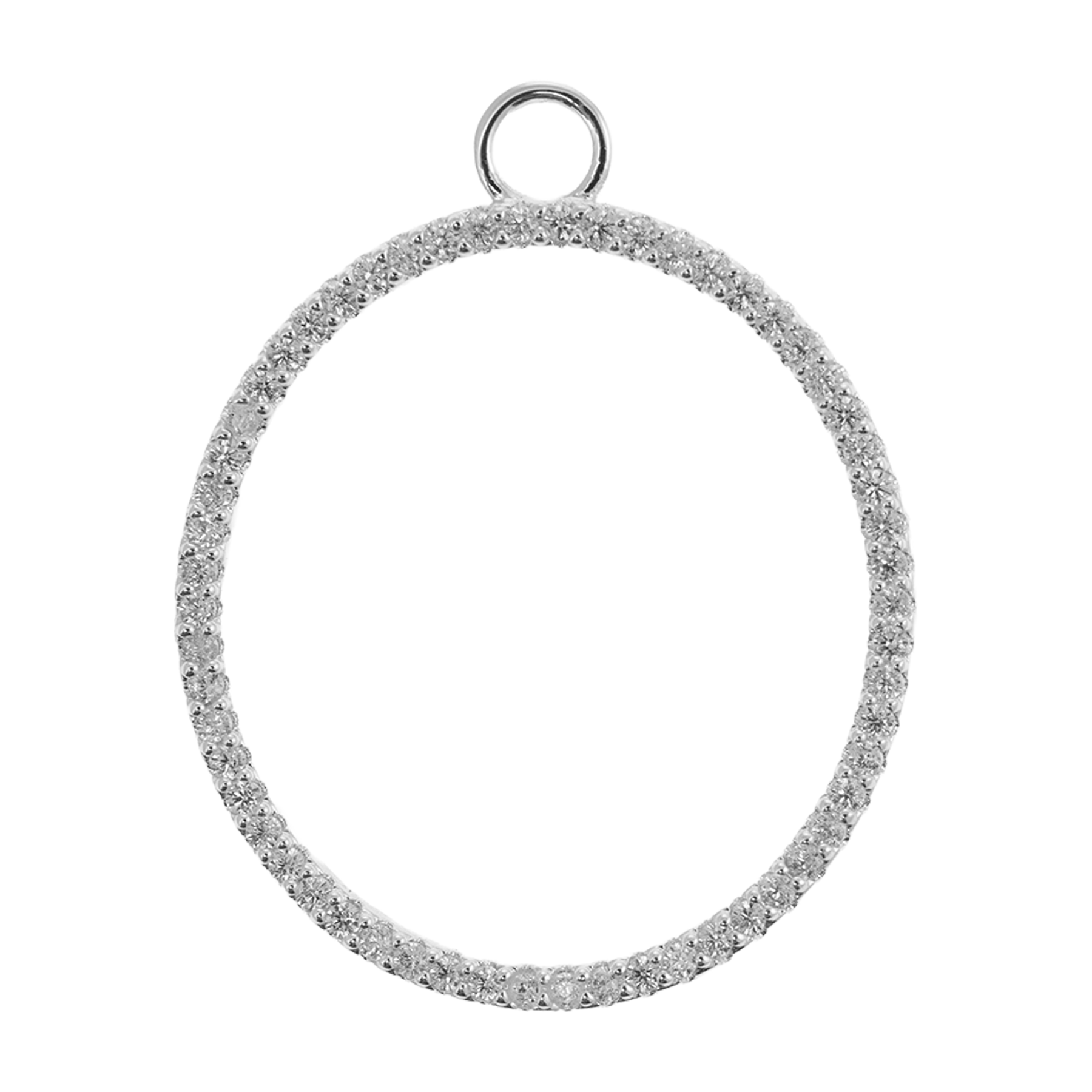 Large Letter Necklace Silver O