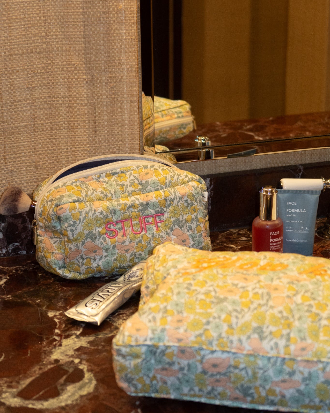 POUCH XS SQUARE MW LIBERTY POPPY DAISY PASTEL