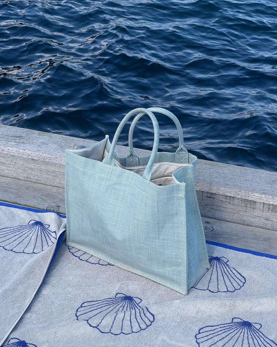 TOTE BAG BELGIAN LINEN MINT