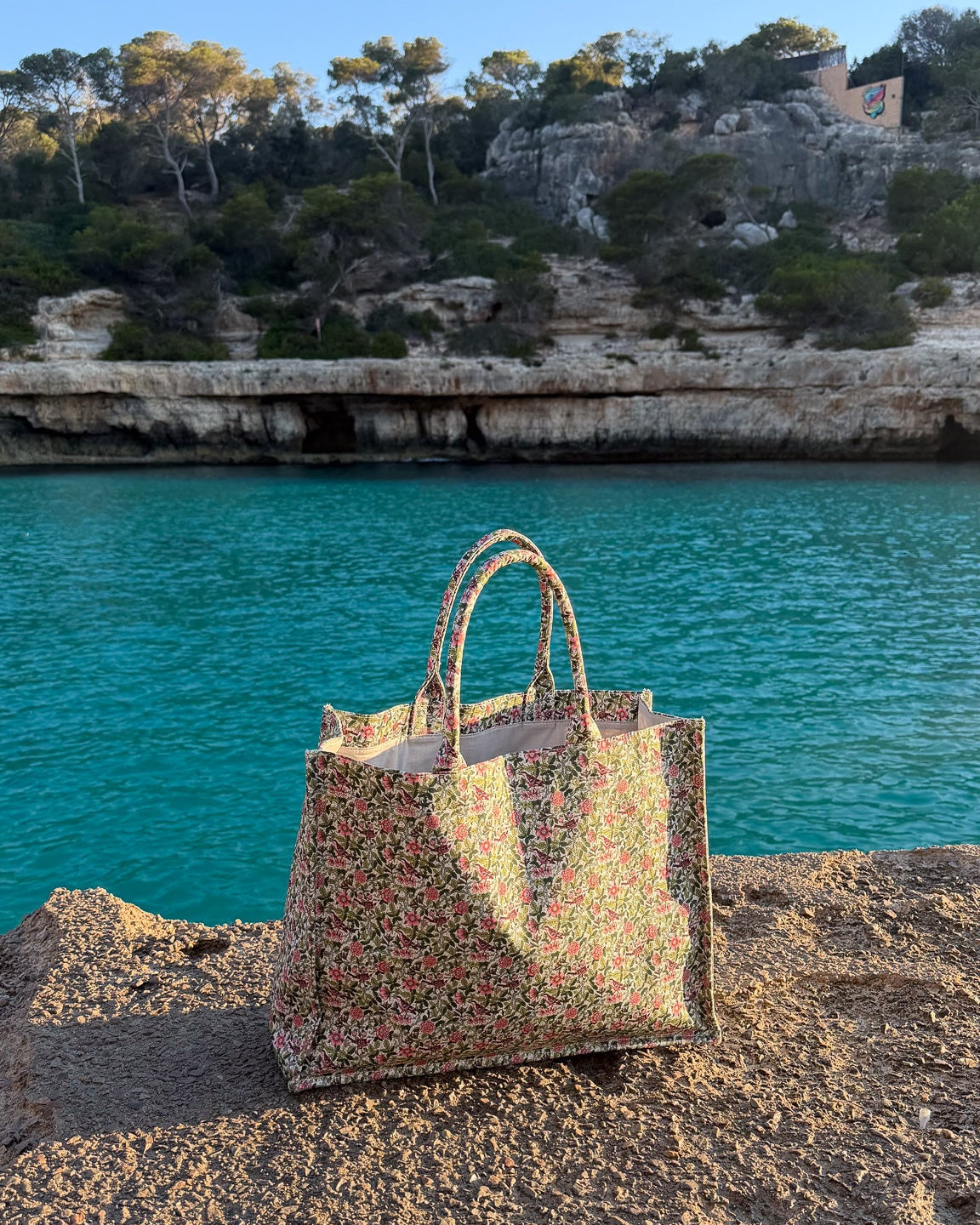 TOTE BAG MW LIBERTY STRAWBERRY TREE GREEN