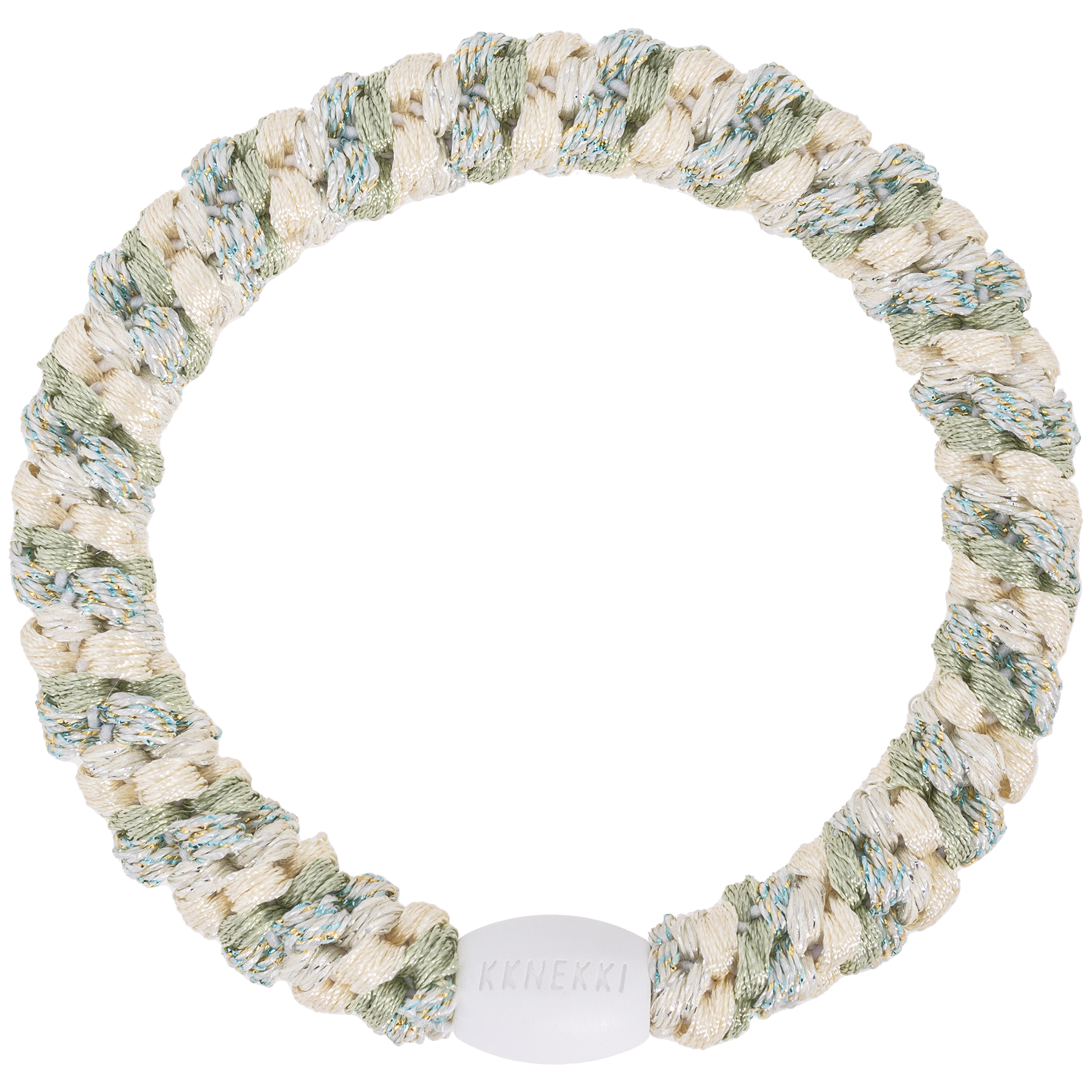 Image of Kknekki Mix ivory glitter dusty lind green  from Kknekki original hair ties