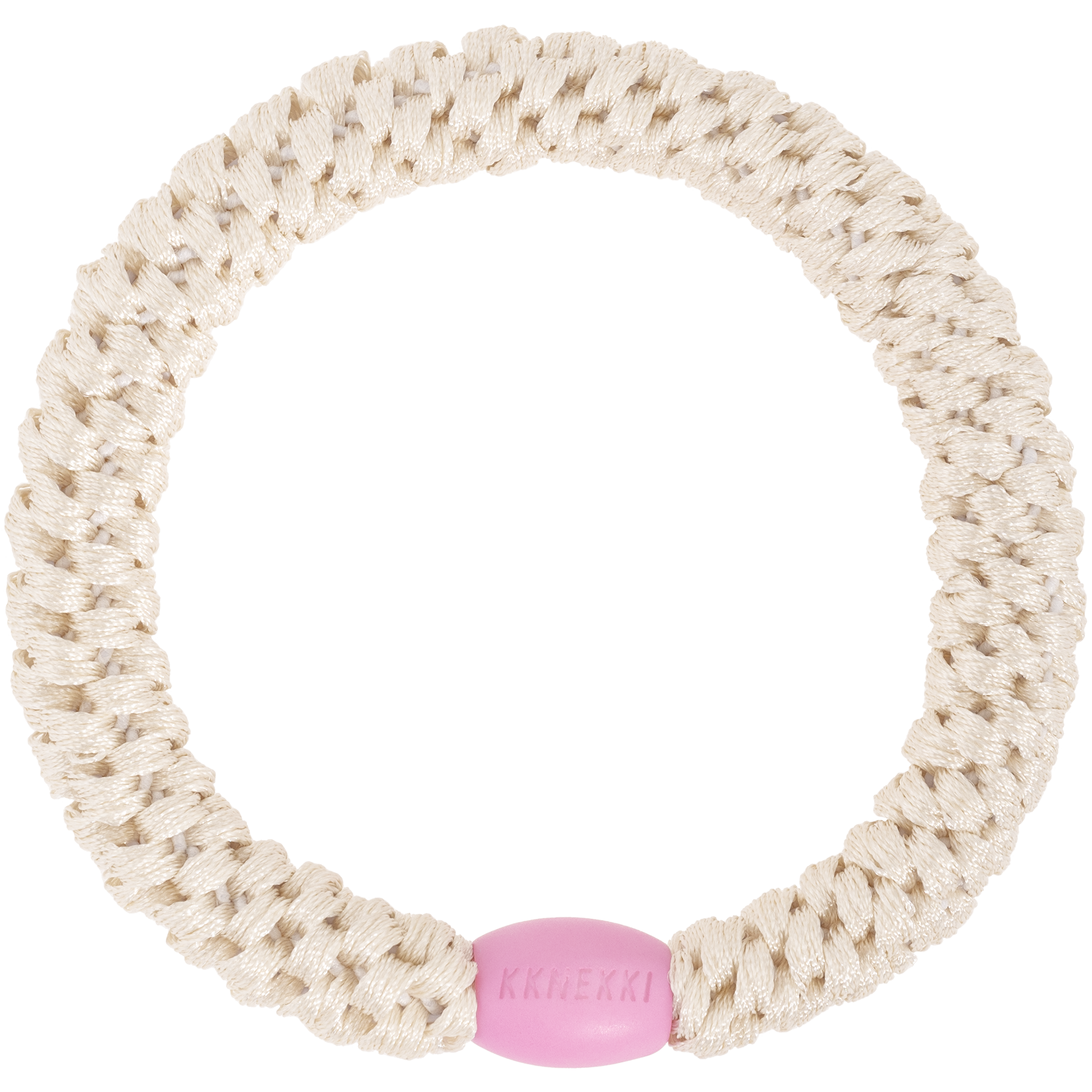 Image of Kknekki Ivory pink bead  from Kknekki original hair ties