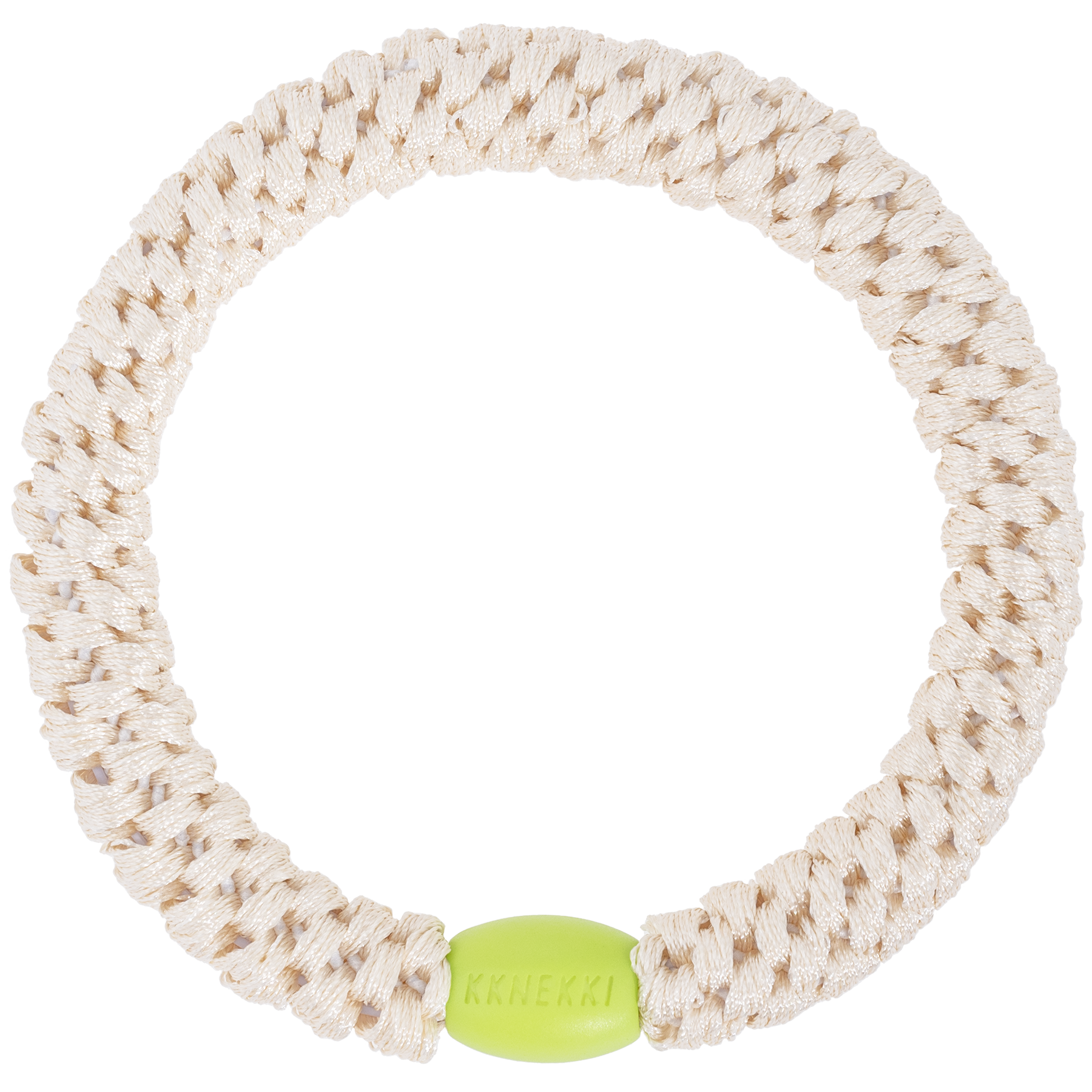 Image of Kknekki Ivory green bead  from Kknekki original hair ties