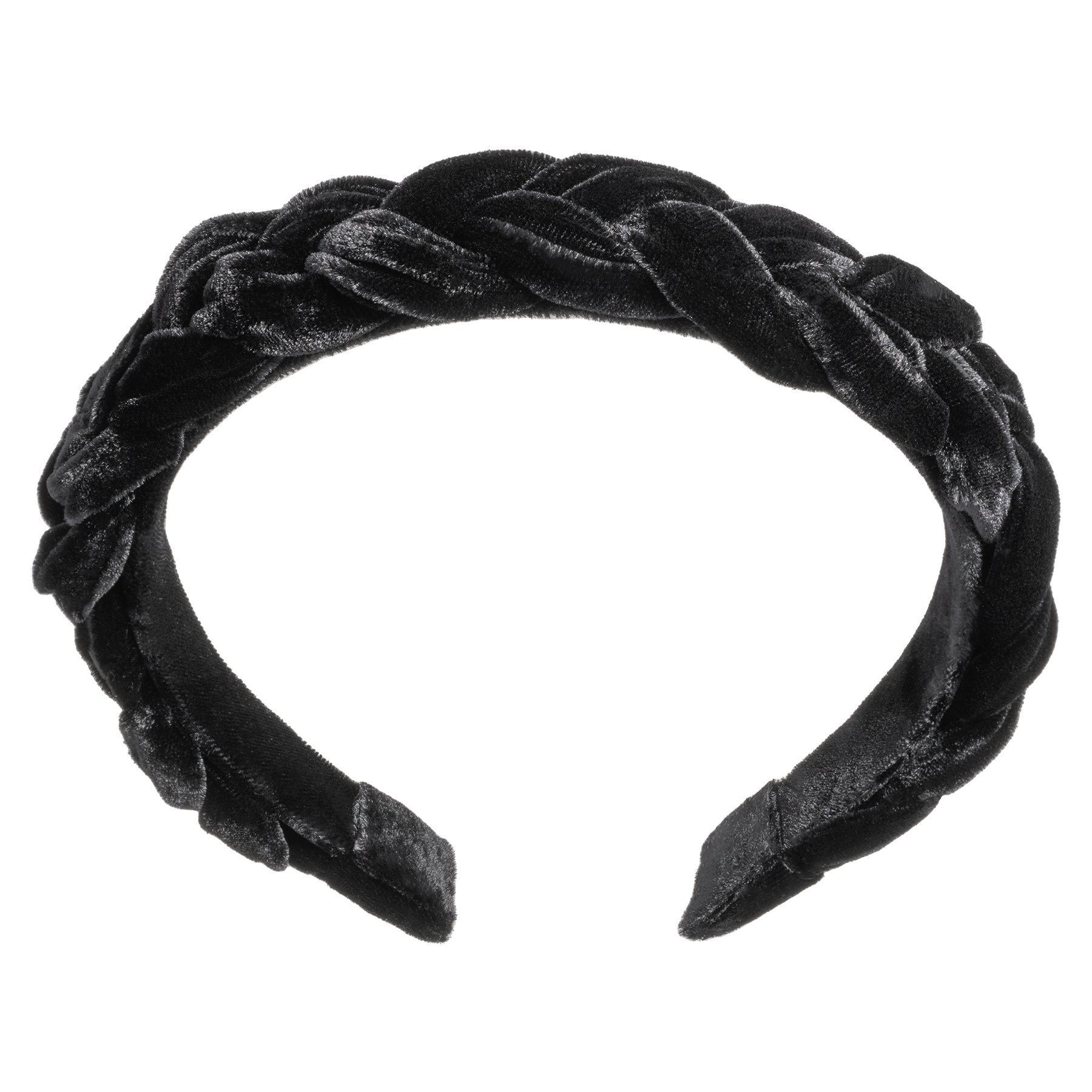Image of Hairband braided Silk Velvet Black from Bon Dep Icons