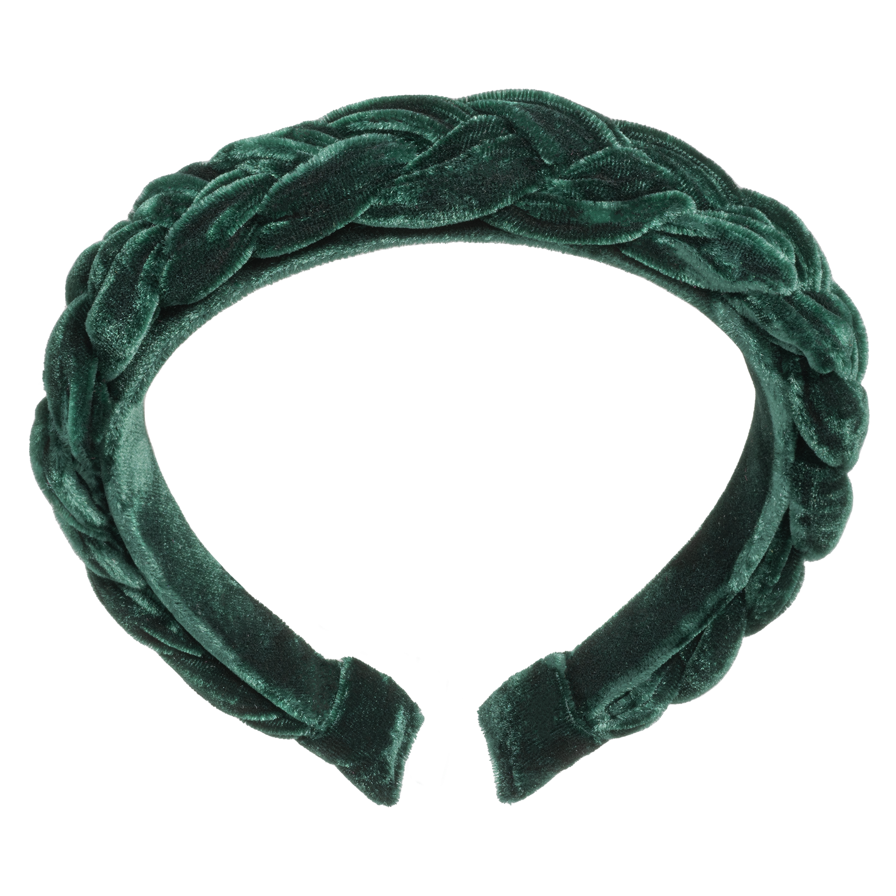 Image of Hairband braided Silk Velvet Green from Bon Dep Icons