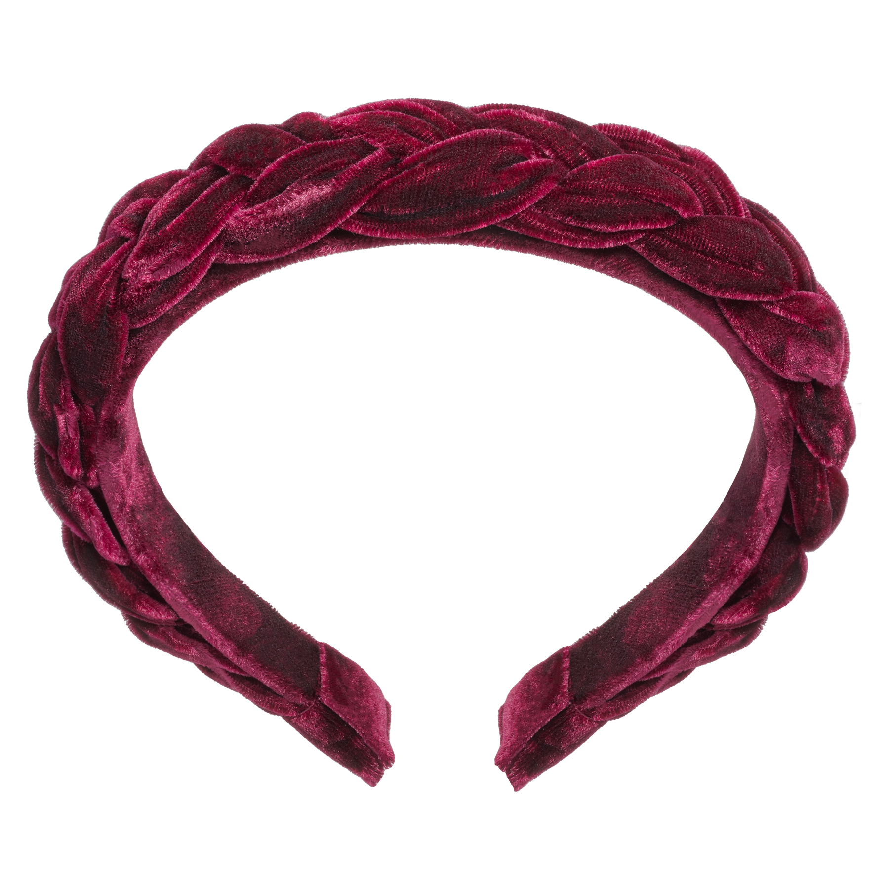 Image of Hairband braided Silk Velvet Bordeaux from Bon Dep Icons