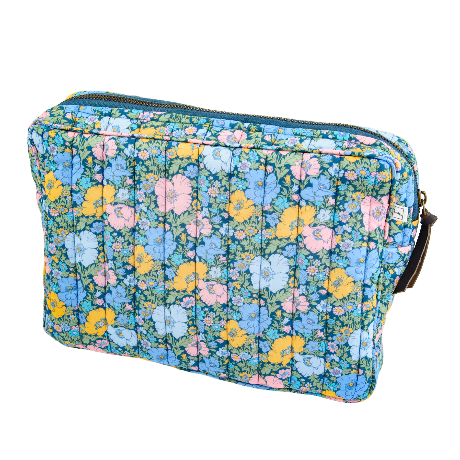 Image of Pouch big mw Liberty fabric Meadow song Blue from Bon Dep Essentials