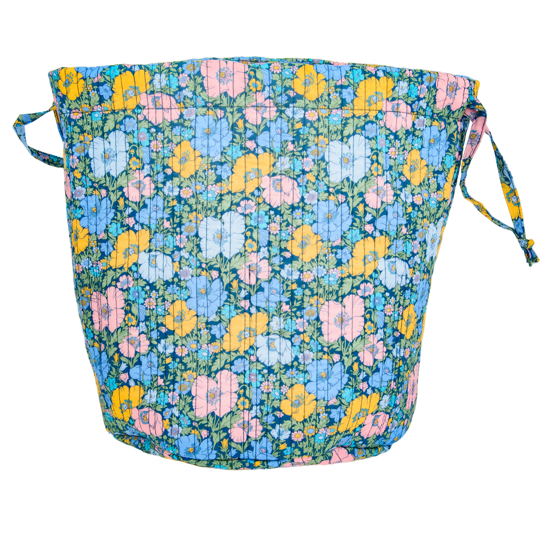 POUCH ROUND MW LIBERTY FABRIC MEADOW SONG BLUE