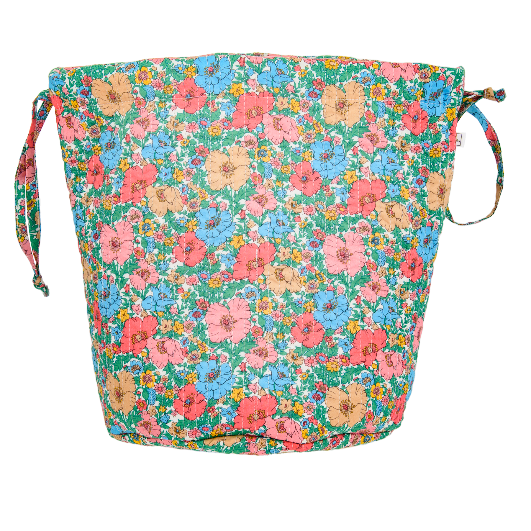 POUCH ROUND MW LIBERTY FABRIC MEADOW SONG PEACH