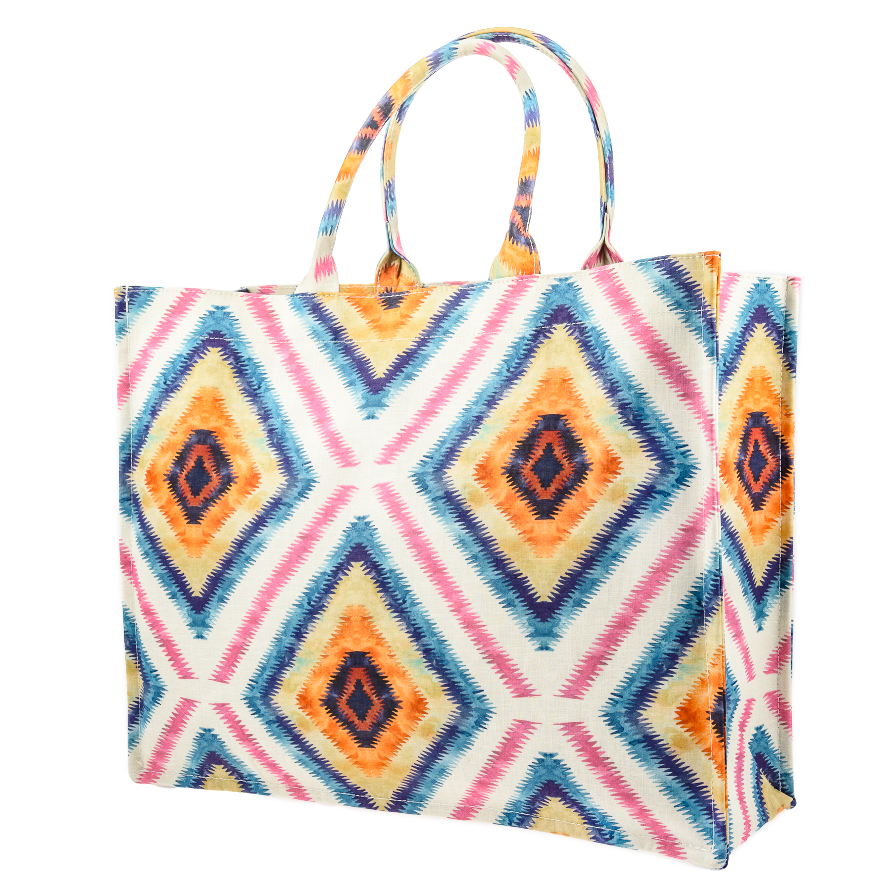 Image of Tote bag mw Liberty Geo Jewel linen from Bon Dep Essentials