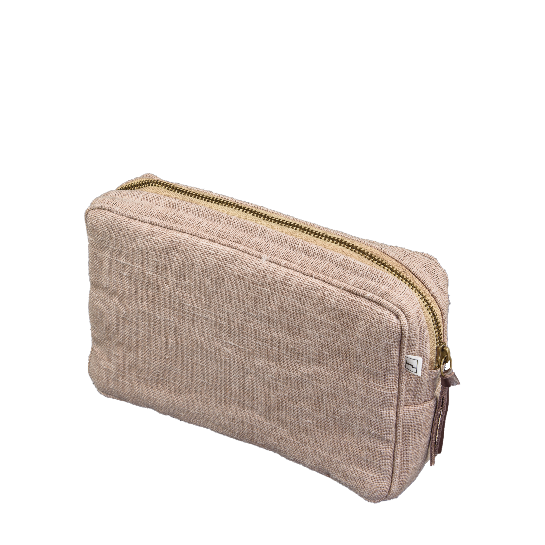 Image of Pouch small Belgian linen Pink from Bon Dep Essentials