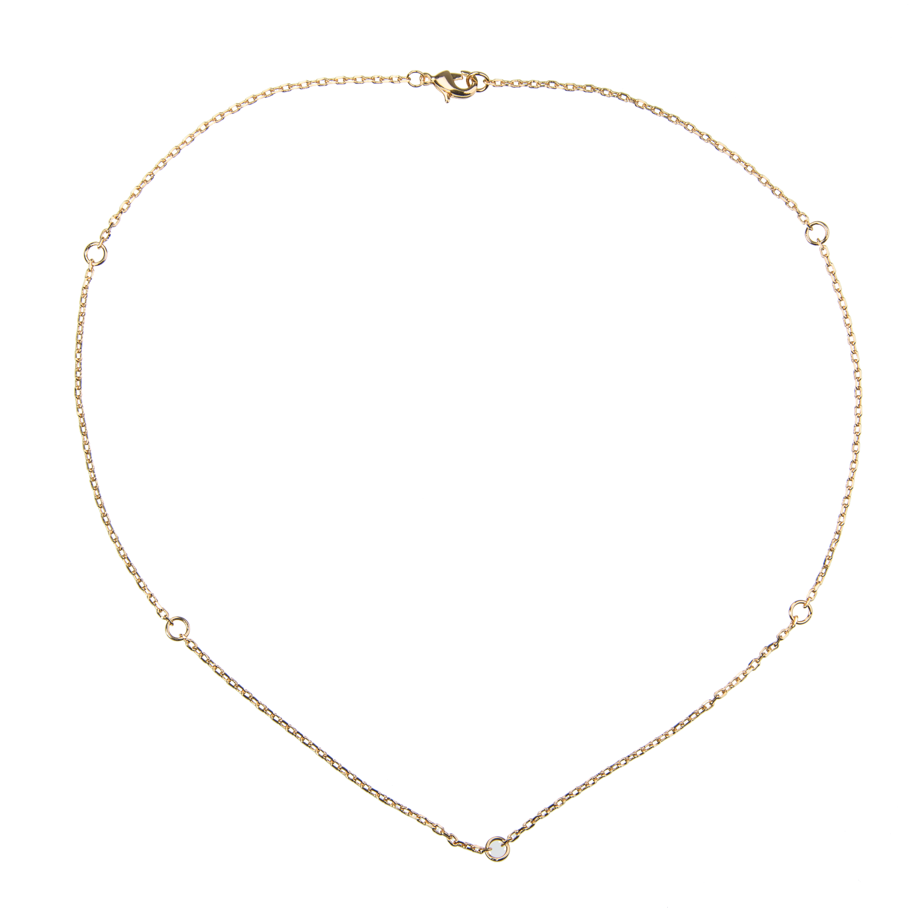 Image of Gold necklace with rings from Emilia by Bon Dep