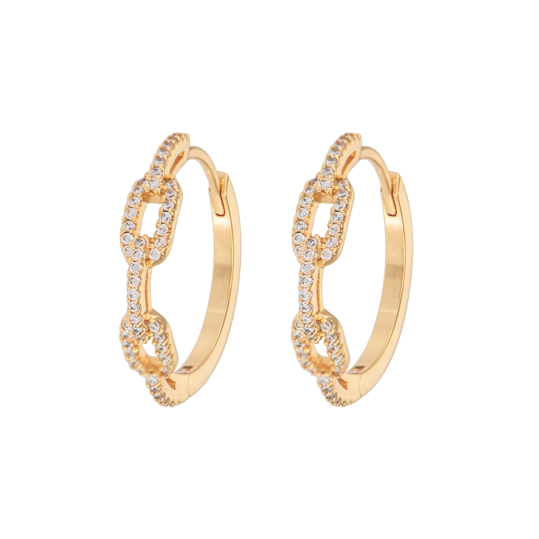 Image of Large Chain hoops from Emilia by Bon Dep